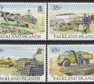 1995 Falkland Islands.  SG.742-5 Transporting Peat. set 4 values U/M (MNH)