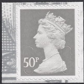 U2917  50p grey 'MPIL'   'MA10'  break at top & bottom  Walsall   U/M  (MNH)