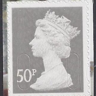 U2917  50p grey 'MPIL'   'M11L'  break at top & bottom  Cartor  U/M  (MNH)