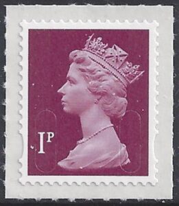 U2920 1p deep crimson 'M12L' DLR U/M (MNH)