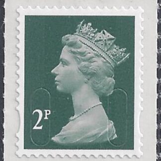 U2921 2p deep green 'M12L '   DLR U/M (MNH)
