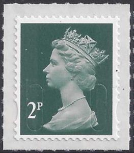 U2921 2p deep green 'M14L '   DLR U/M (MNH)