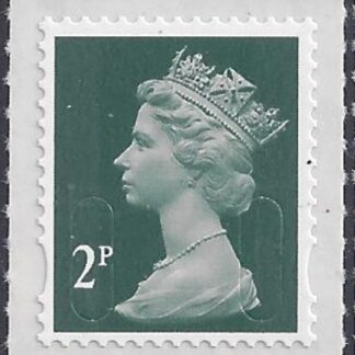 U2921 2p deep green 'M14L '   DLR U/M (MNH)