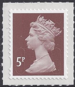 U2922  5p dull red brown  'M12L'   DLR  U/M (MNH)