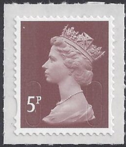 U2922  5p dull red brown  'M14L'   DLR  U/M (MNH)