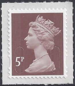 U2922  5p dull red brown  'M15L'   DLR  U/M (MNH)