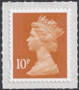 U2923 10p dull orange 'M14L' DLR U/M (MNH).