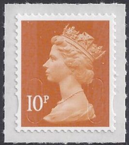 U2923 10p dull orange 'M15L' DLR U/M (MNH).