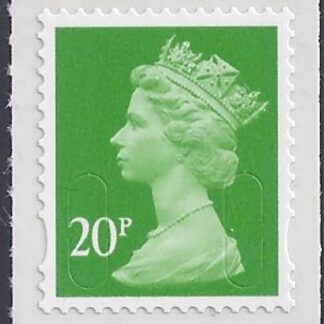 U2924   20p bright green  'M12L'   DLR  U/M (MNH)