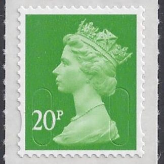 U2924   20p bright green  'M16L'   DLR  U/M (MNH)