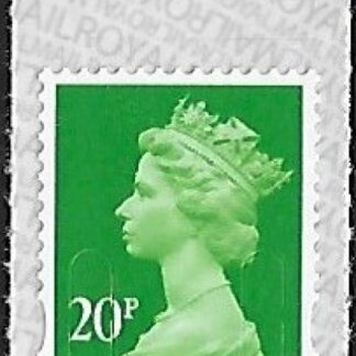 U2924   20p bright green  'M17L'   SBP L/s  DLR  U/M (MNH)