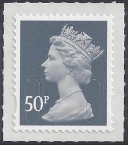 U2925  50p slate  'M12L'    DLR   U/M (MNH)
