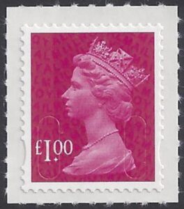 U2933 £1.00 magenta 'M11L' DLR U/M (MNH)