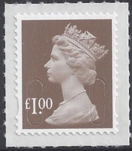U2934 £1.00 bistre brown 'M15L' DLR U/M (MNH)