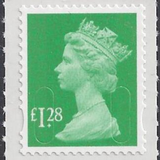 U2939  £1.28 emerald green  'M12L'  DLR   U/M (MNH)
