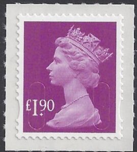 U2954 £1.90 bright mauve 'M12L' DLR U/M (MNH)
