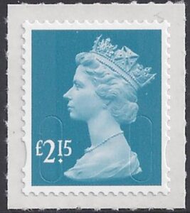 U2956 £2.15 greenish-blue 'M14L' DLR U/M (MNH)