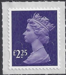 U2957 £2.25 deep violet 'M16L' DLR U/M (MNH)