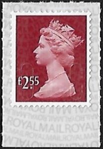 U2962 £2.55 deep rose red 'M17L' SBP L/s DLR (MNH)