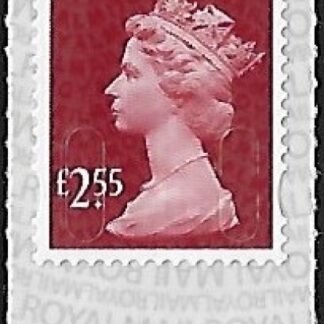 U2962 £2.55 deep rose red  'M17L'   SBP L/s    DLR  (MNH)