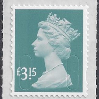 U2968  £3.15  dull blue-green  'M15L'   DLR   U/M (MNH)