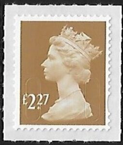 U2958 £2.27 bistre 'M17L' plain backing DLR U/M (MNH)