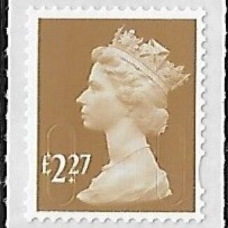 U2958  £2.27 bistre  'M17L'  plain backing   DLR  U/M  (MNH)