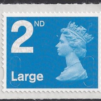 U2977 2nd Large bright blue 2B  'MAIL'   DLR  U/M (MNH)