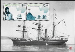 2012 Ross Dependency. MS.132 Christchurch Philatelic Society Cent. Stamp & Postcard Exh. mini sheet U/M (MNH)