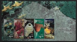 2016 Ross Dependency. MS.165 Creatures of Antarctic Sea Floor. Mini Sheet U/M (MNH)