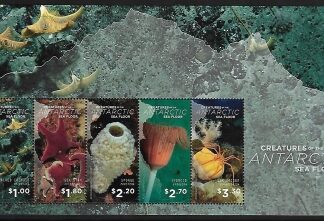 2016 Ross Dependency. MS.165 Creatures of Antarctic Sea Floor.  Mini Sheet U/M (MNH)