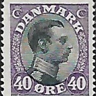 1918 Denmark. King Christian X   SG. 155  40ö   black & violet U/M (MNH)