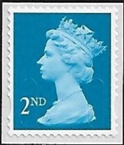 U3010 2nd bright blue MBIL M15L plain backing paper. Walsall u/m (MNH)