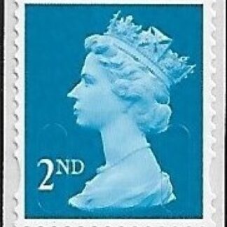 U3010  2nd bright blue MBIL M15L plain backing paper. Walsall u/m (MNH)