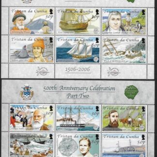 2006 Tristan Da Cunha.  MS849  500th Anniversary of Discovery of Tristan Da Cunha. mini sheets (2) U/M (MNH)