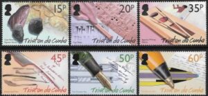 2004 Tristan Da Cunha. SG.793-8 History of Writing. set 6 values U/M (MNH)