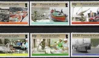 2008 Tristan Da Cunha. SG.913-8  60th Anniversary of Tristan Fisheries set 6 values U/M (MNH)