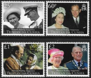 2017 Tristan Da Cunha. SG.1214-7 Platignum Wedding. set 4 values U/M (MNH