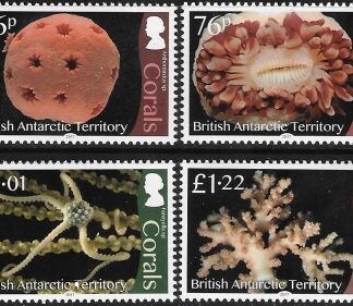 2017 British Antarctic.  SG.730-3  Corals.  set 4 values U/M (MNH)