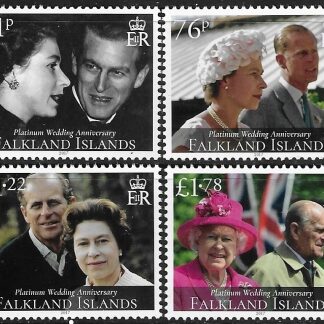2017 Falkland Islands. SG.1385-8  Platinum Wedding Anniversary set of 4 values  U/M (MNH)