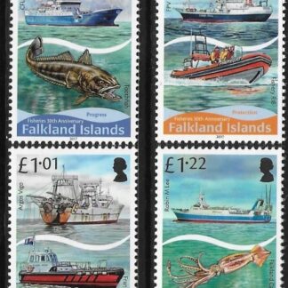 2017 Falkland Islands.  SG.1381-4 30th Anniv. of Falkland Islands Fishery. set of 4 values  U/M (MNH)