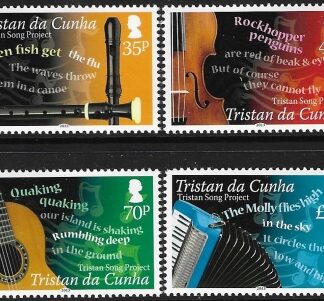2013 Tristan Da Cunha.  SG.1068-71   Tristan Song Project.  set 4 values U/M (MNH)