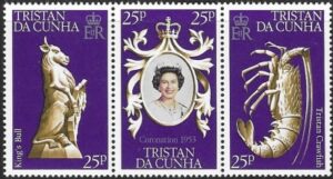 1970 Tristan Da Cunha SG.239-41 25th Anniv. Coronation 3 values U/M (MNH)