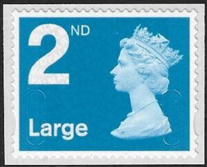 U3031 2nd Large bright blue MBIL MA15 Walsall U/M (MNH)