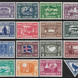1930 Iceland SG.158-73 Parliamentary Millenary Celebration  set 16 values U/M (MNH)