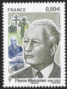2016  France.  SG.5944  Birth Centenary of Pierre Messmer. (Prime Minister  1972-4)   U/M (MNH)