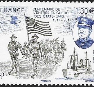 2017  France.  SG.6220  Entry of United States of America into World War 1. U/M (MNH)