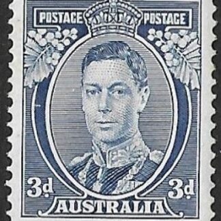 1937 Australia. SG.168b  3d blue Die 1a U/M (MNH)