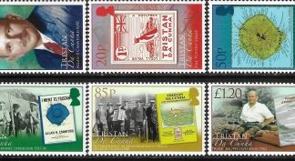 2008  Tristan da Cunha.  SG.919-24  Alan B. Crawford  (Founder of Tristan da Cunha Association & Author) set 6 values U/M (MNH)