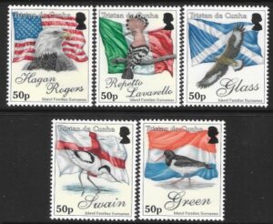 2010 Tristan da Cunha. SG.988-92 Island Families Surnames. set 5 values U/M (MNH)